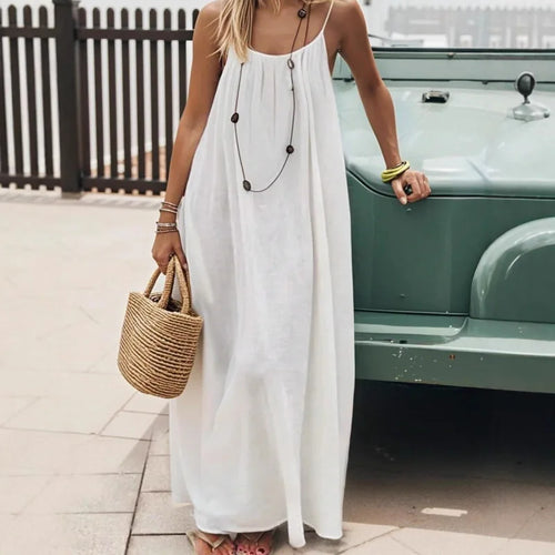 New Arrival Women's Strapless Backless Long Loose Home Dress