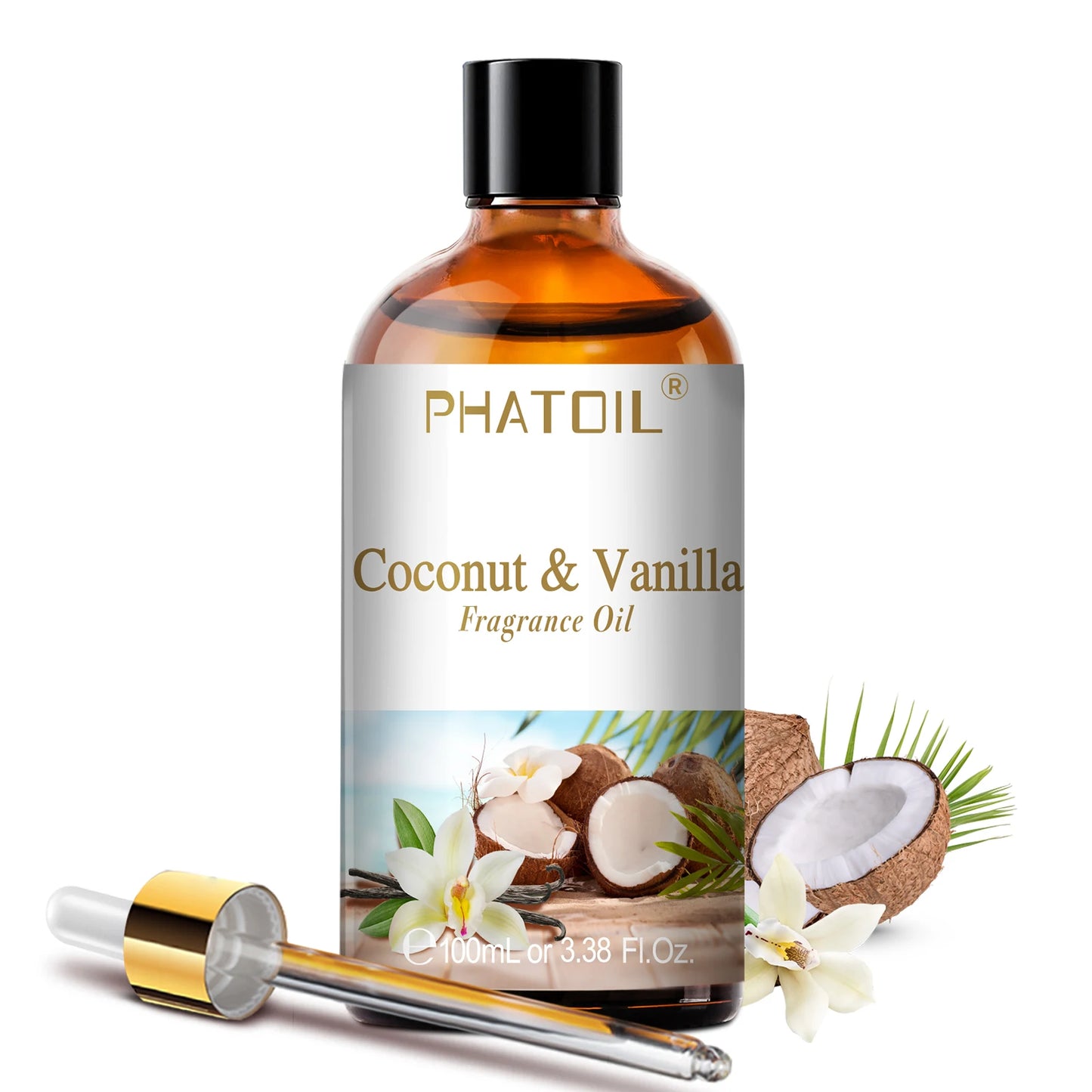 PHATOIL 100ml Aromatherapy Fragrance Oil Coconut & Vanilla Strawberry