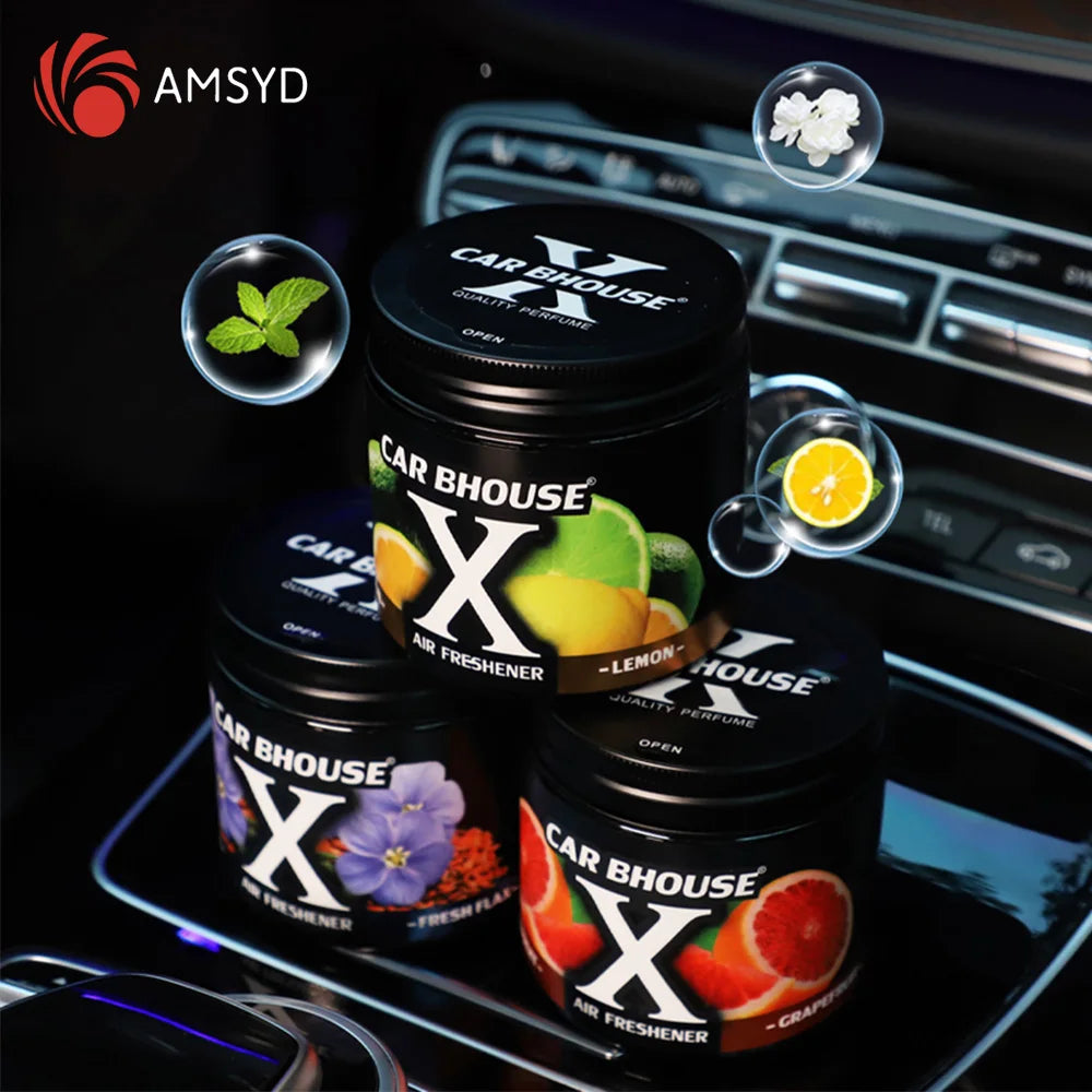 Car Air Freshener Solid Cologne Lavender Lemon Auto Accessories