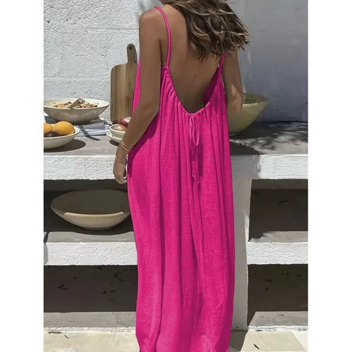 New Arrival Women's Strapless Backless Long Loose Home Dress