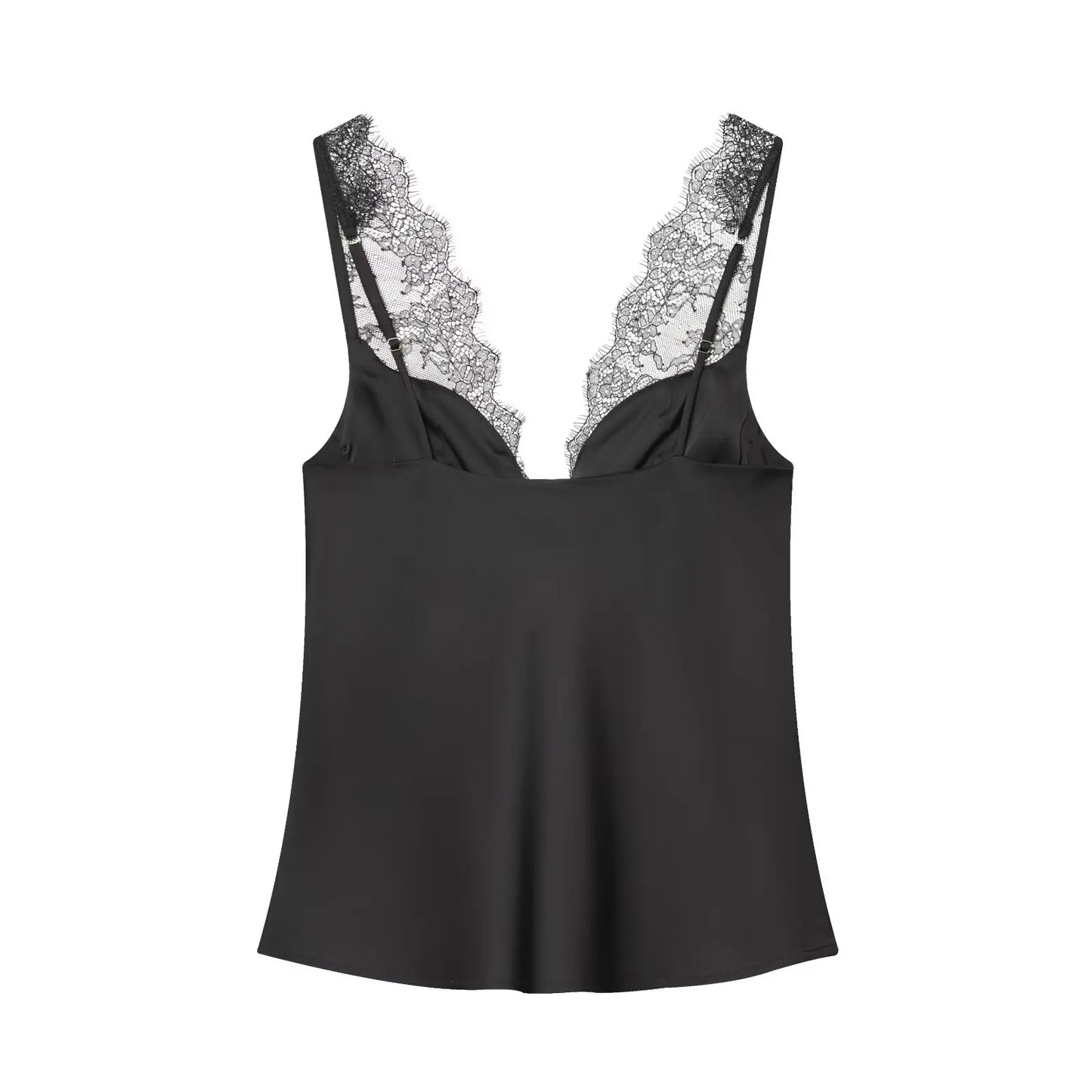 TFMLN Women Lace Splice Sexy Sling Sleeveless Tops 2026 New Fashion