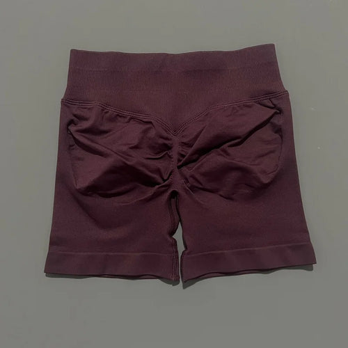 HISTELLO Sports Shorts 4.5" Women Yoga Shorts Seamless Low Waist