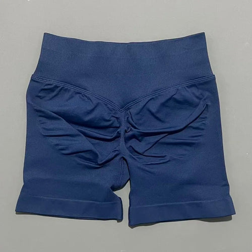 HISTELLO Sports Shorts 4.5" Women Yoga Shorts Seamless Low Waist
