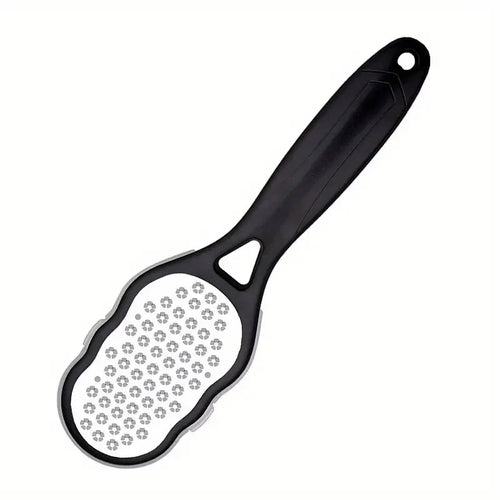1pc professional stainless steel foot file, with splash-proof design,