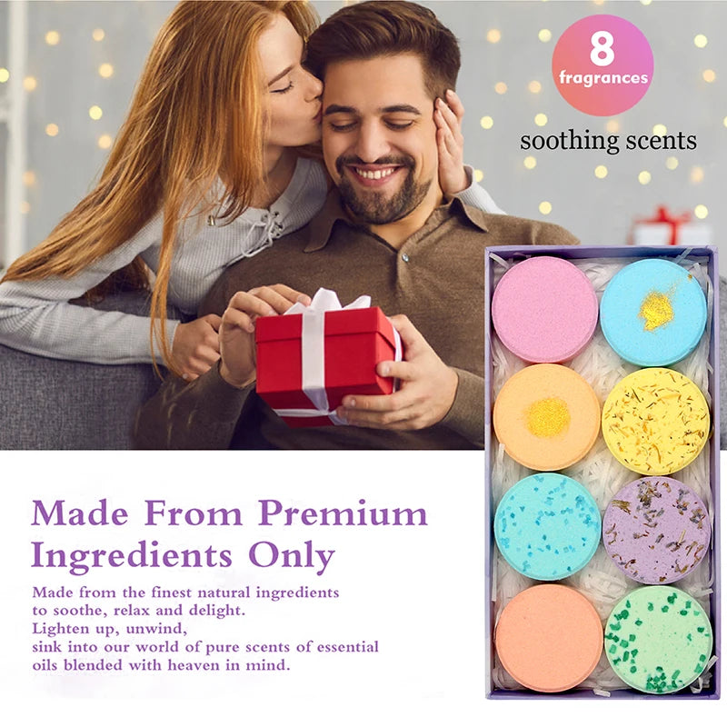 Shower Steamers Aromatherapy - Birthday Gifts for Women, 8 Pack Shower