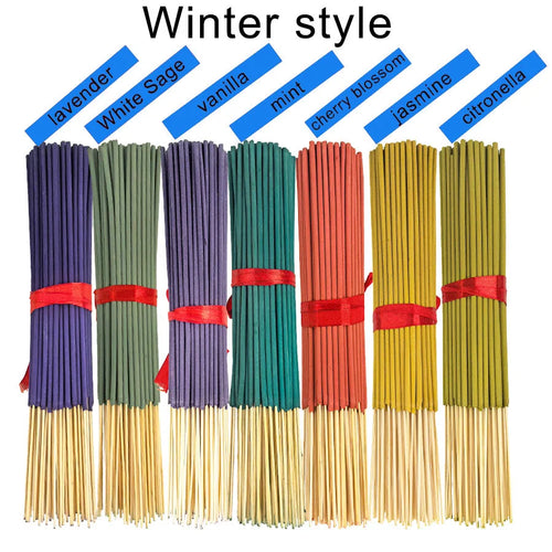 7 Sets of 140 Incense Sticks, Available in Four Seasonal Sets: Rose,