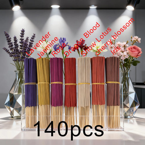 7 Sets of 140 Incense Sticks, Available in Four Seasonal Sets: Rose,