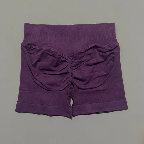 HISTELLO Sports Shorts 4.5" Women Yoga Shorts Seamless Low Waist