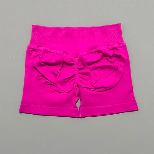 HISTELLO Sports Shorts 4.5" Women Yoga Shorts Seamless Low Waist