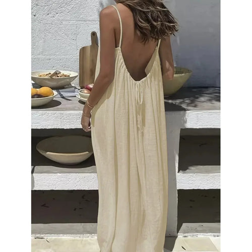 New Arrival Women's Strapless Backless Long Loose Home Dress