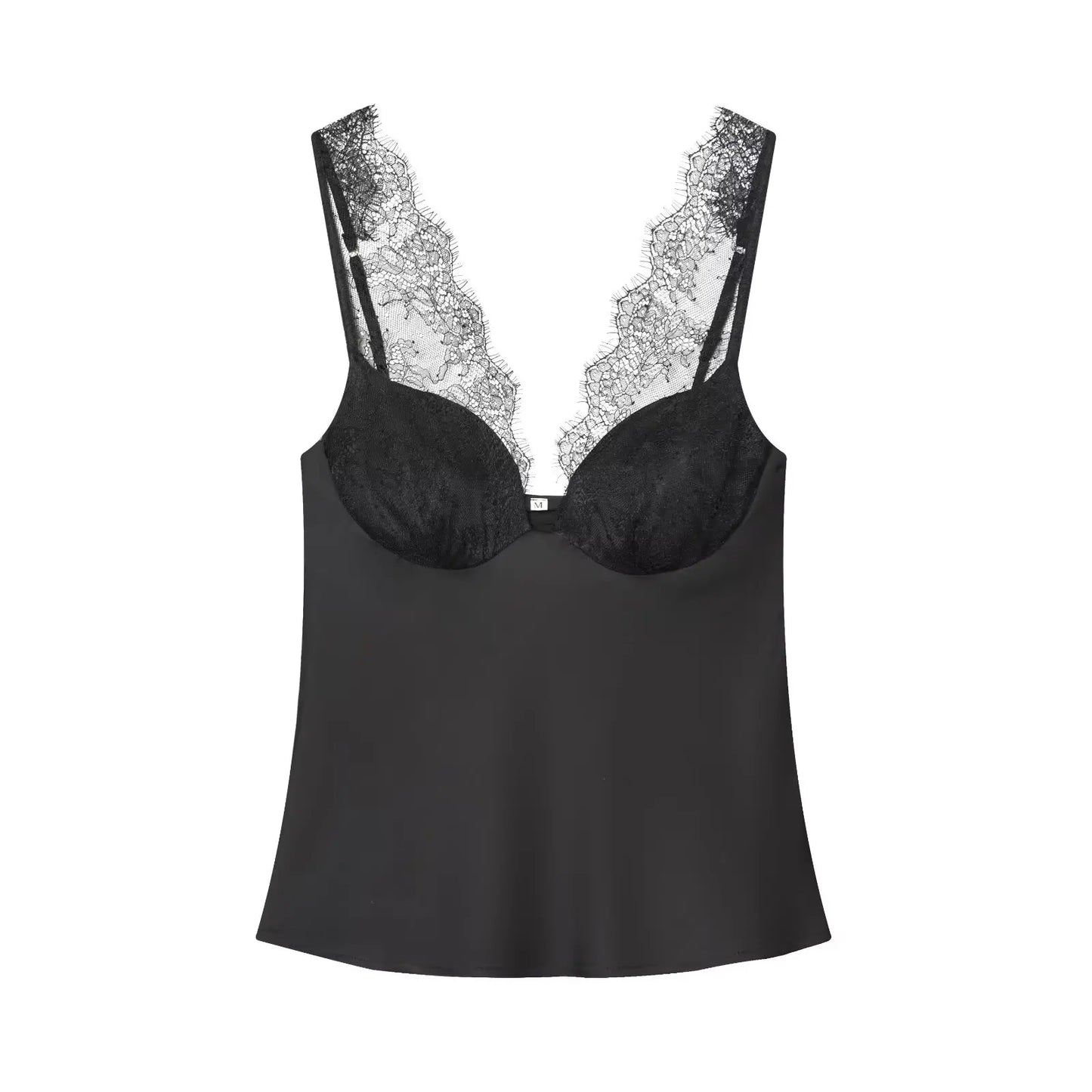TFMLN Women Lace Splice Sexy Sling Sleeveless Tops 2026 New Fashion
