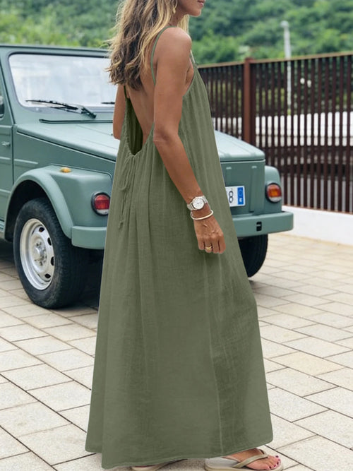 New Arrival Women's Strapless Backless Long Loose Home Dress