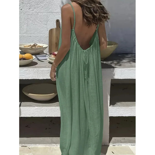 New Arrival Women's Strapless Backless Long Loose Home Dress