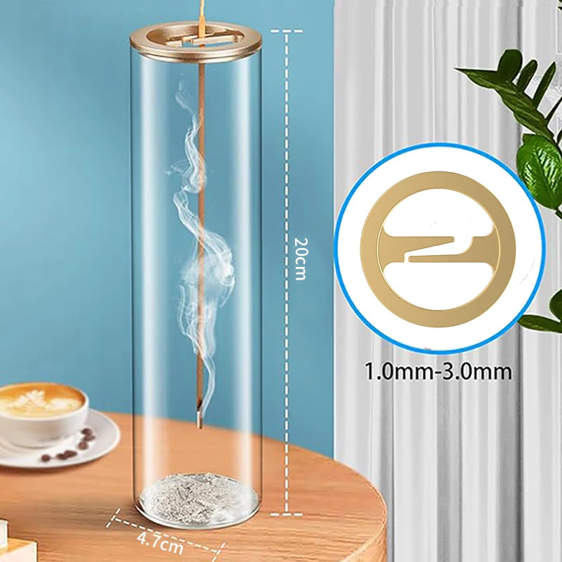 Modern Glass Incense Burner Anti-Ash Flying Incense Holder with