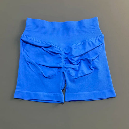 HISTELLO Sports Shorts 4.5" Women Yoga Shorts Seamless Low Waist