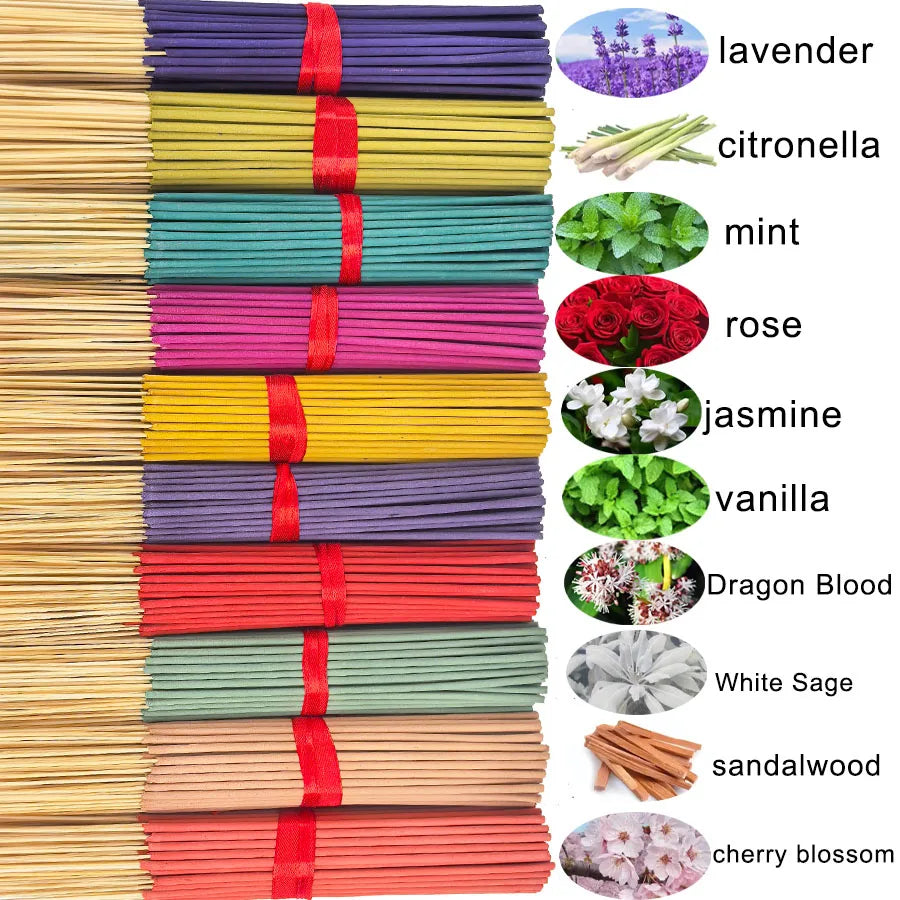 7 Sets of 140 Incense Sticks, Available in Four Seasonal Sets: Rose,