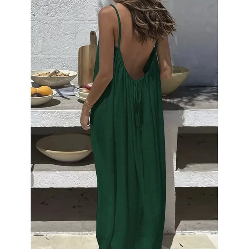New Arrival Women's Strapless Backless Long Loose Home Dress
