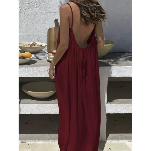 New Arrival Women's Strapless Backless Long Loose Home Dress