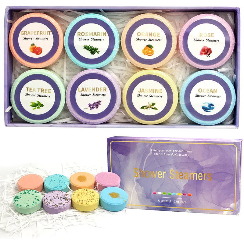 Shower Steamers Aromatherapy - Birthday Gifts for Women, 8 Pack Shower