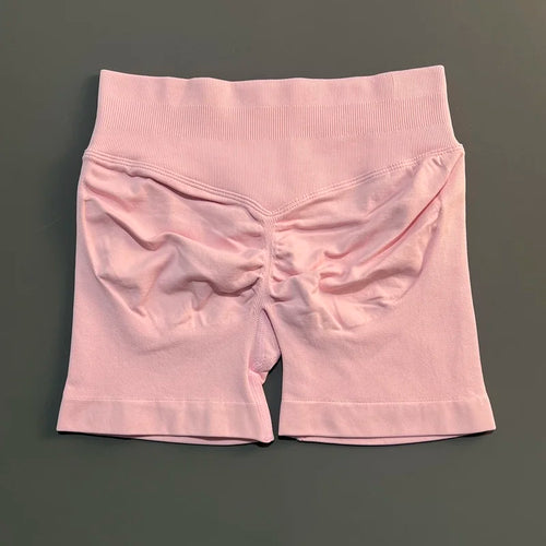 HISTELLO Sports Shorts 4.5" Women Yoga Shorts Seamless Low Waist