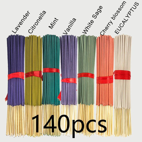 7 Sets of 140 Incense Sticks, Available in Four Seasonal Sets: Rose,