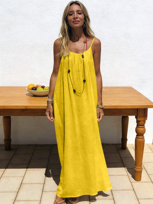 New Arrival Women's Strapless Backless Long Loose Home Dress