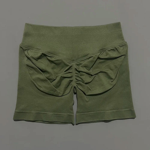 HISTELLO Sports Shorts 4.5" Women Yoga Shorts Seamless Low Waist