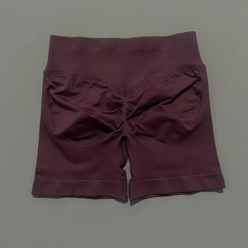 HISTELLO Sports Shorts 4.5" Women Yoga Shorts Seamless Low Waist