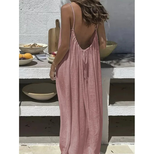 New Arrival Women's Strapless Backless Long Loose Home Dress