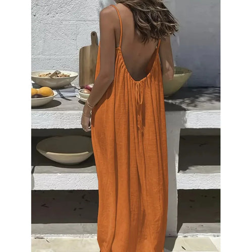New Arrival Women's Strapless Backless Long Loose Home Dress