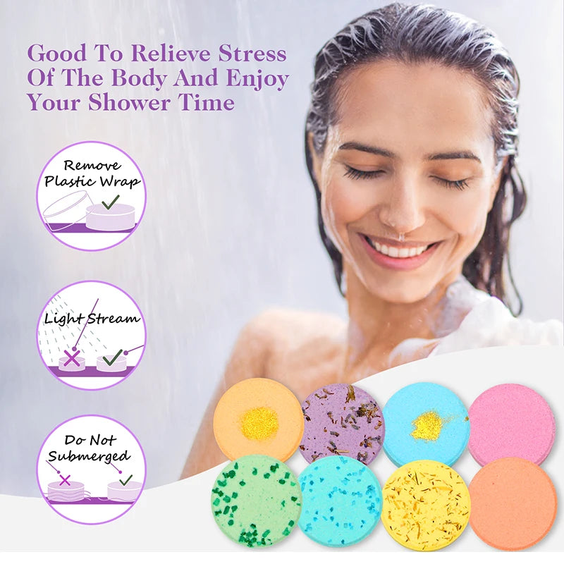 Shower Steamers Aromatherapy - Birthday Gifts for Women, 8 Pack Shower