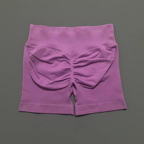 HISTELLO Sports Shorts 4.5" Women Yoga Shorts Seamless Low Waist