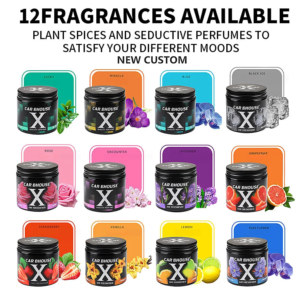 Car Air Freshener Solid Cologne Lavender Lemon Auto Accessories